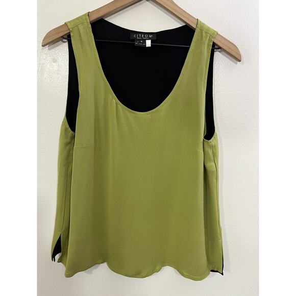 Citron Santa Monica Silk Top S Minimal Quiet Luxury Capsule Scandi Parisian Y2K - Picture 1 of 13